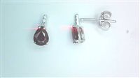 Ohrringe Lucciole Gioielli Dame GOCCE in Weißgold Rubino 0.68 Ct ORTEAR/2R - ORTEAR/2R